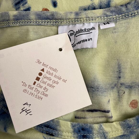 The Added Touch Unique Wearable Art Boxy Artsy Tunic Top Size Medium New - Picture 12 of 13